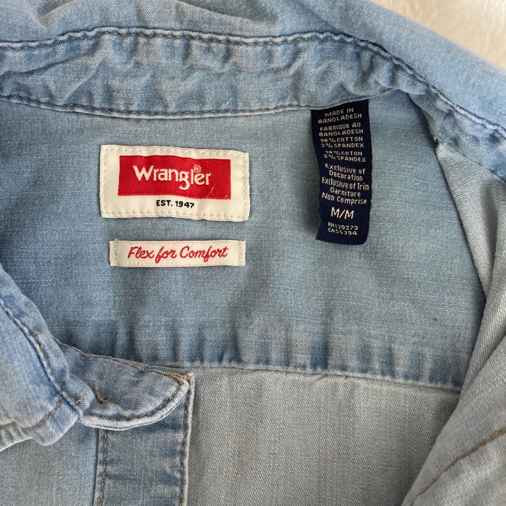 ⚡️SOLD⚡️ Hand Dyed Denim Button Down - Picture 13 of 15
